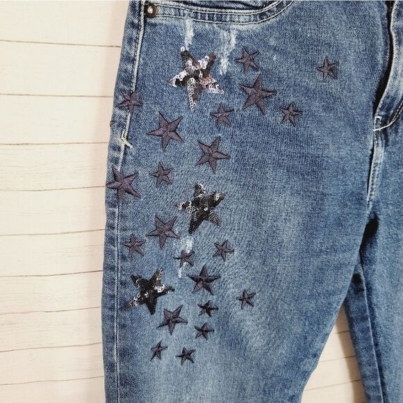 PILCRO & THE LETTERPRESS SLIM BOYFRIEND RAW HEM JEANS, sz 29 - Picture 3 of 8